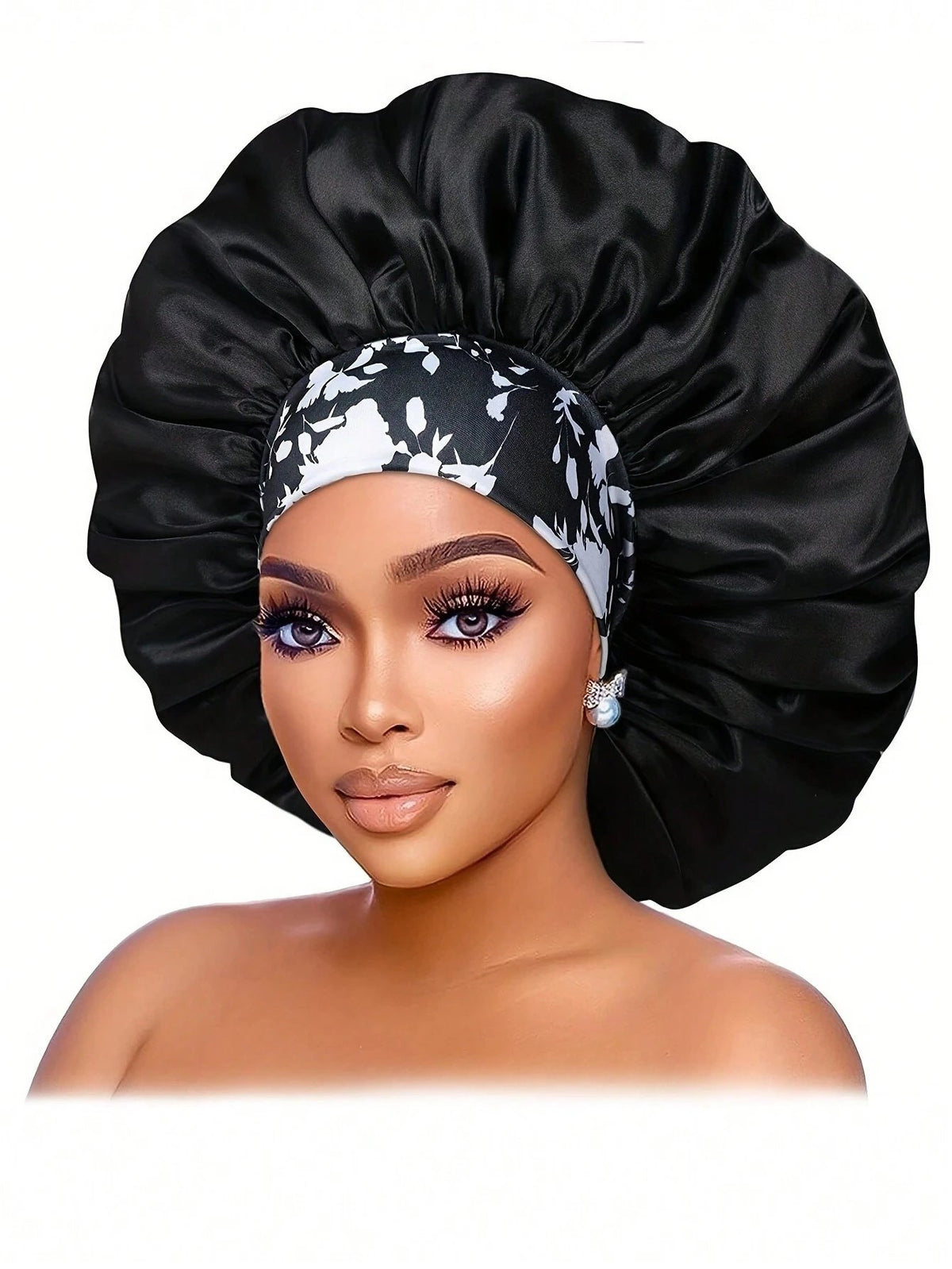 Bonnet de nuit en satin Black baby