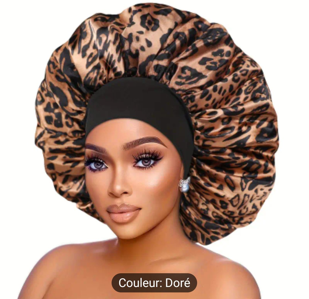 Bonnet de nuit en satin Gold