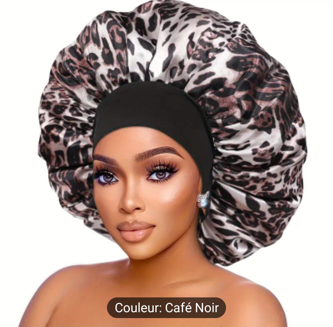 Bonnet de nuit en satin Café