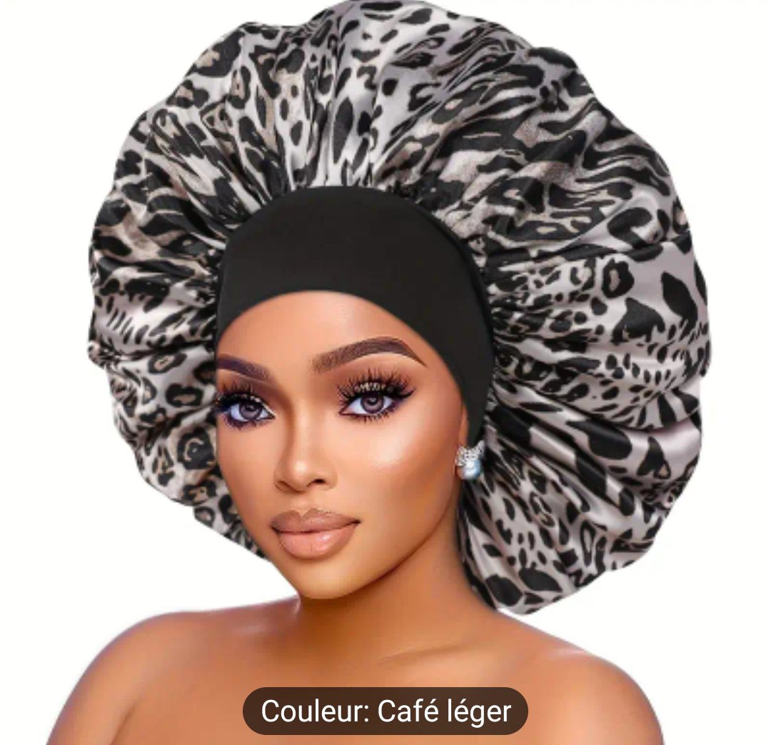 Bonnet de nuit en satin Coffee